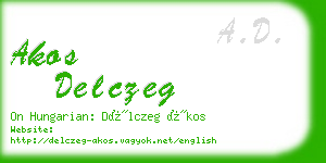 akos delczeg business card